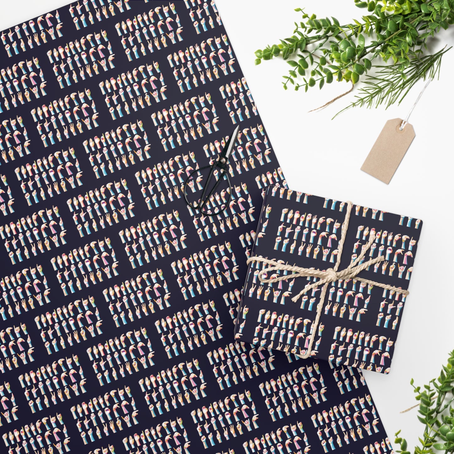 Sign Language Alphabet Wrapping Paper