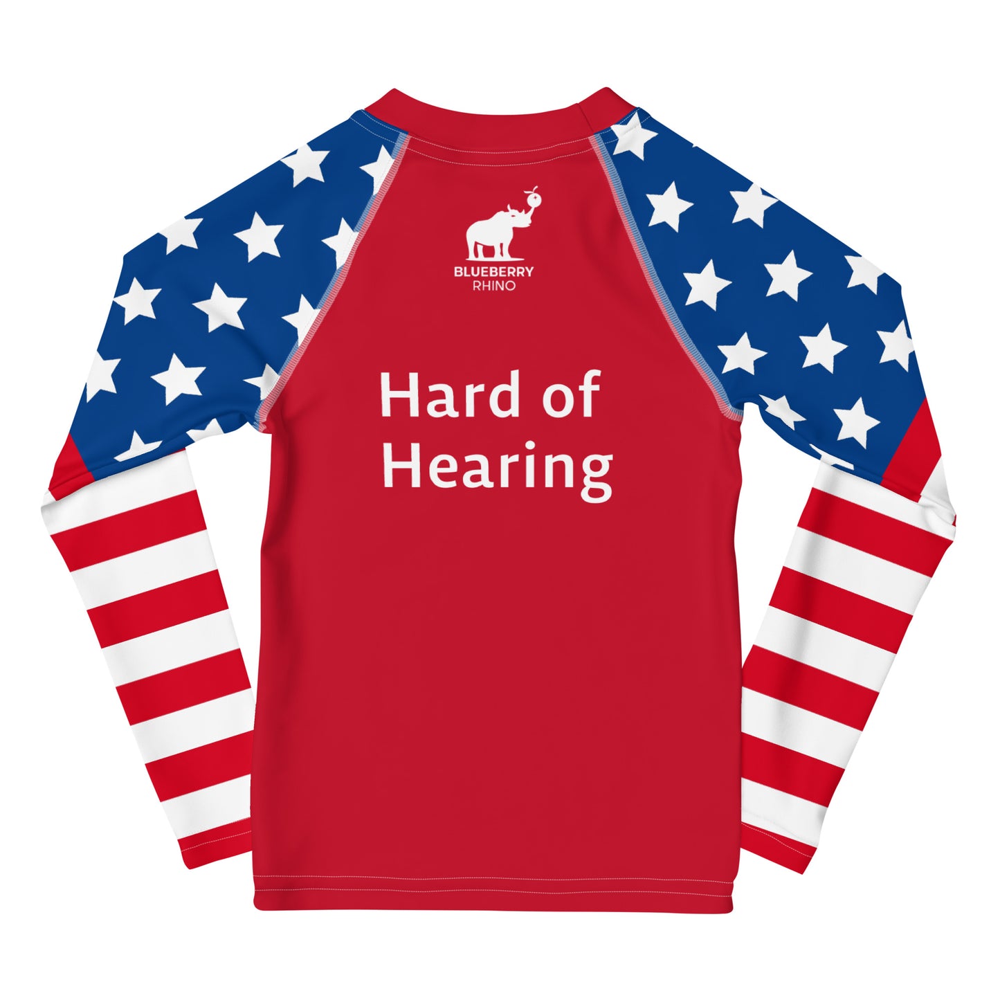 Hard of Hearing - Patriotic Kids Rash Guard