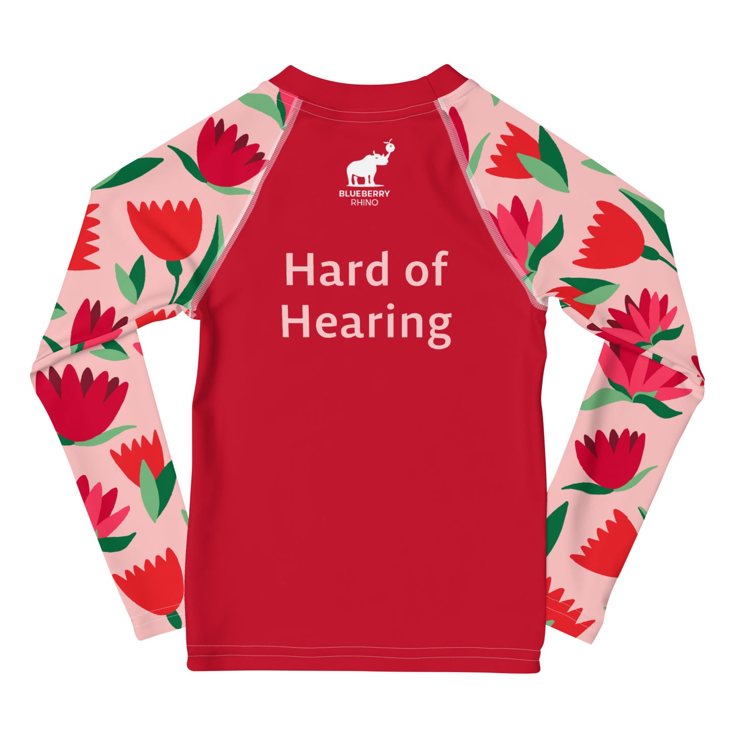 Hard of Hearing - Kids Strawberry Rash Guard