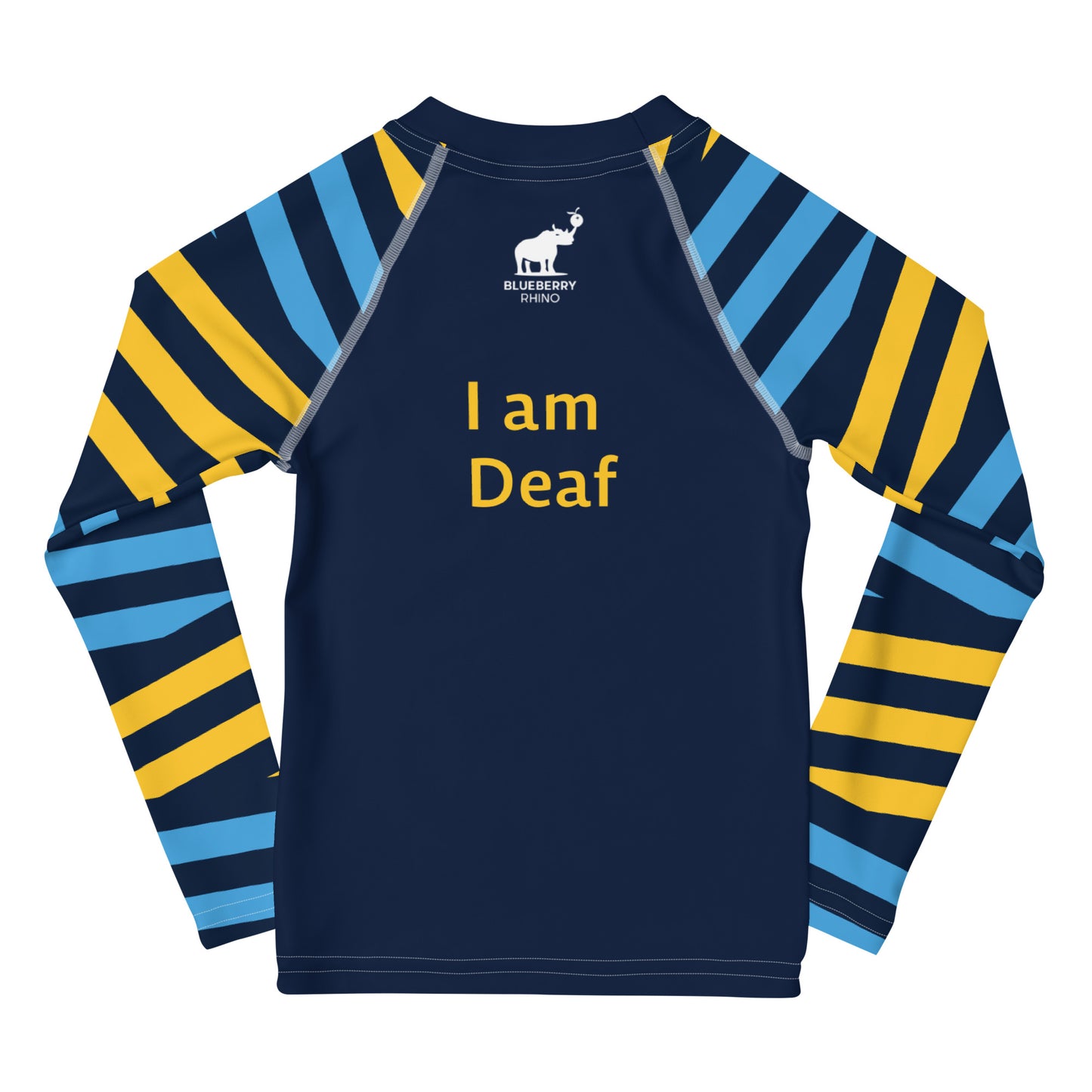 I am Deaf - Blue Kids Rash Guard