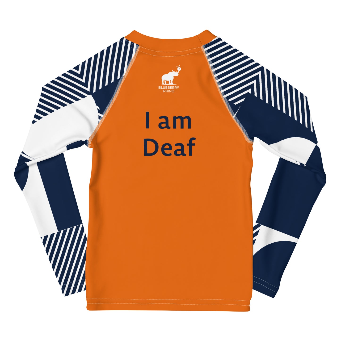 I am Deaf - Orange Kids Rash Guard
