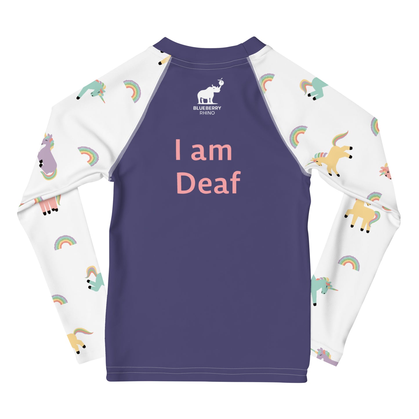 I am Deaf - Unicorn Kids Rash Guard