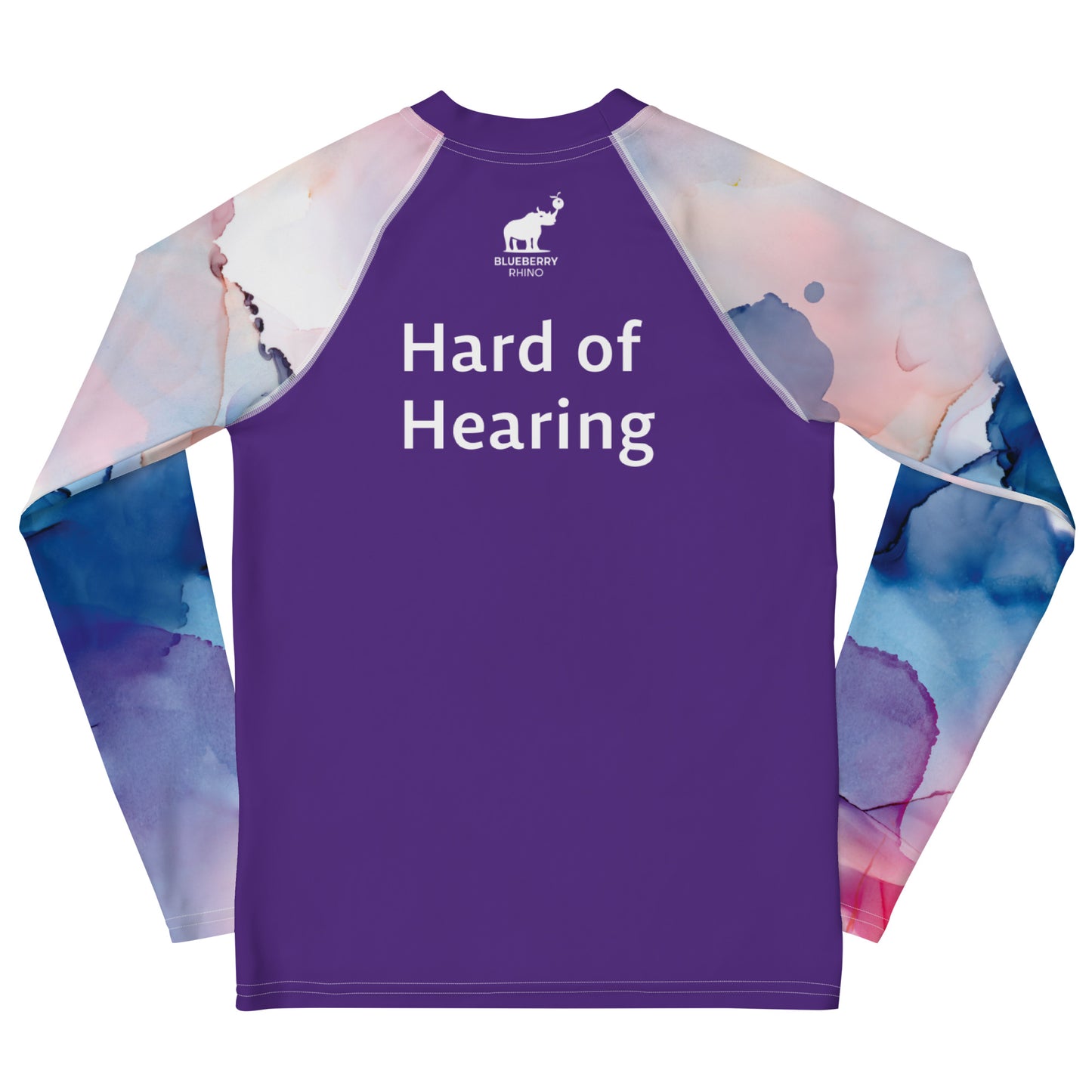 Hard of Hearing - Purple Youth Rash Guard