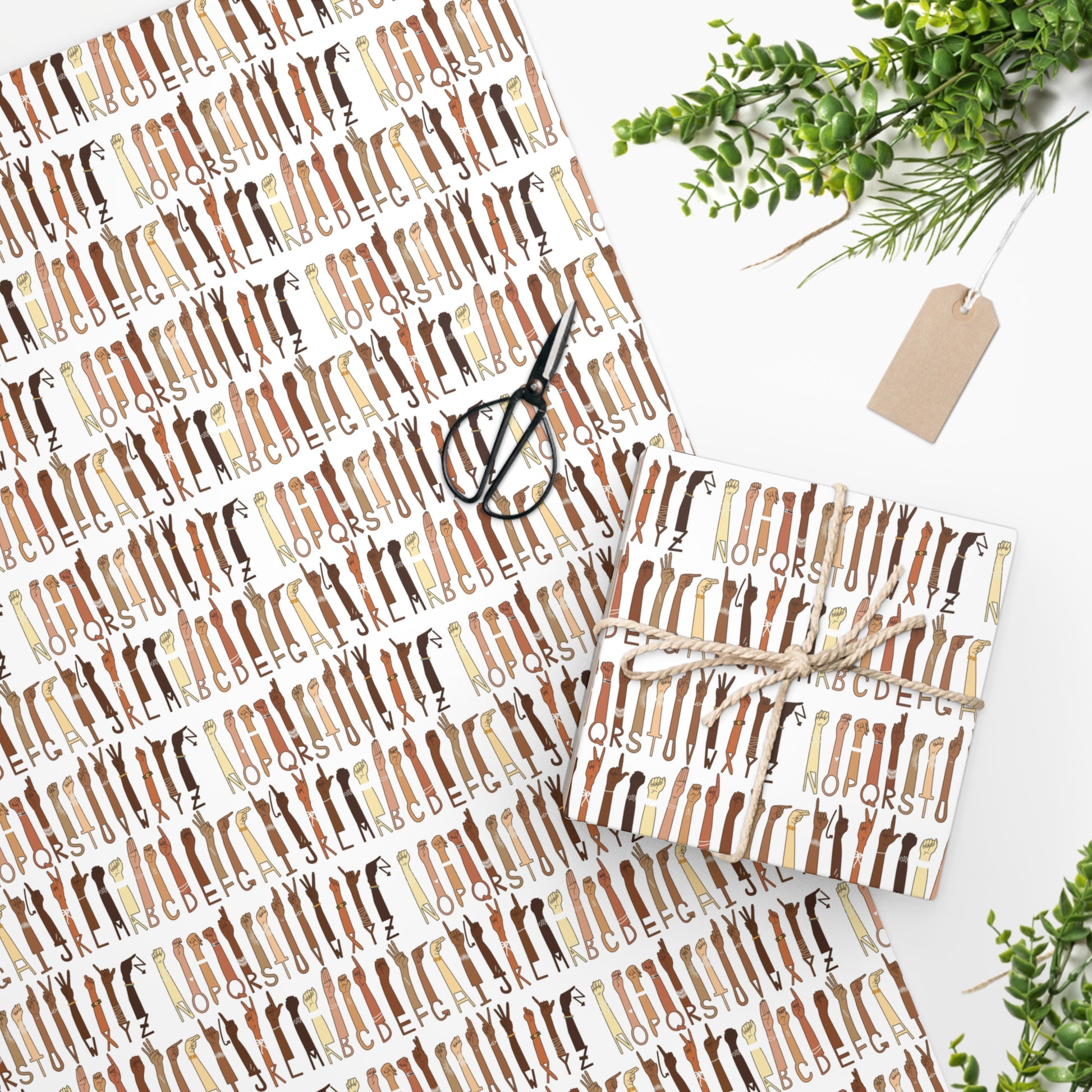 Sign Language Skin Tones Wrapping Paper – Blueberry Rhino