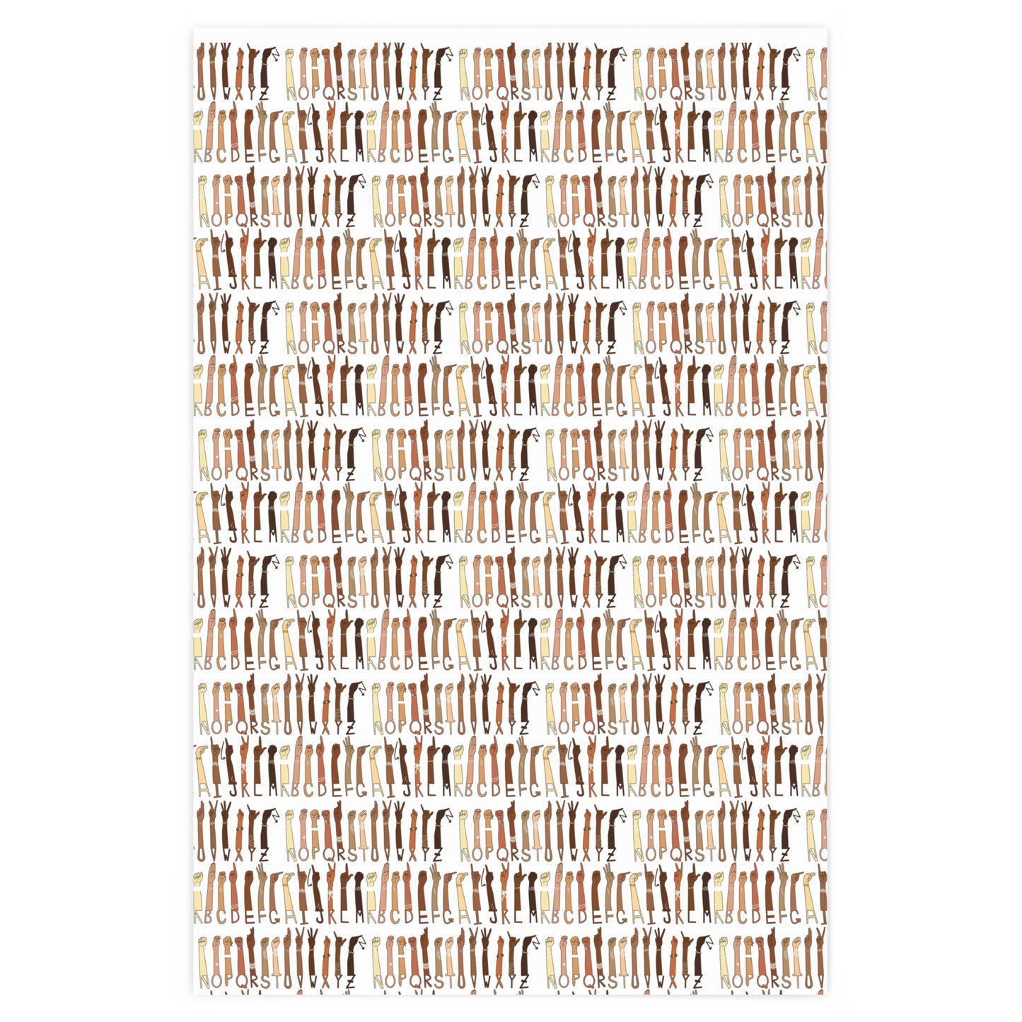 Sign Language Skin Tones Wrapping Paper