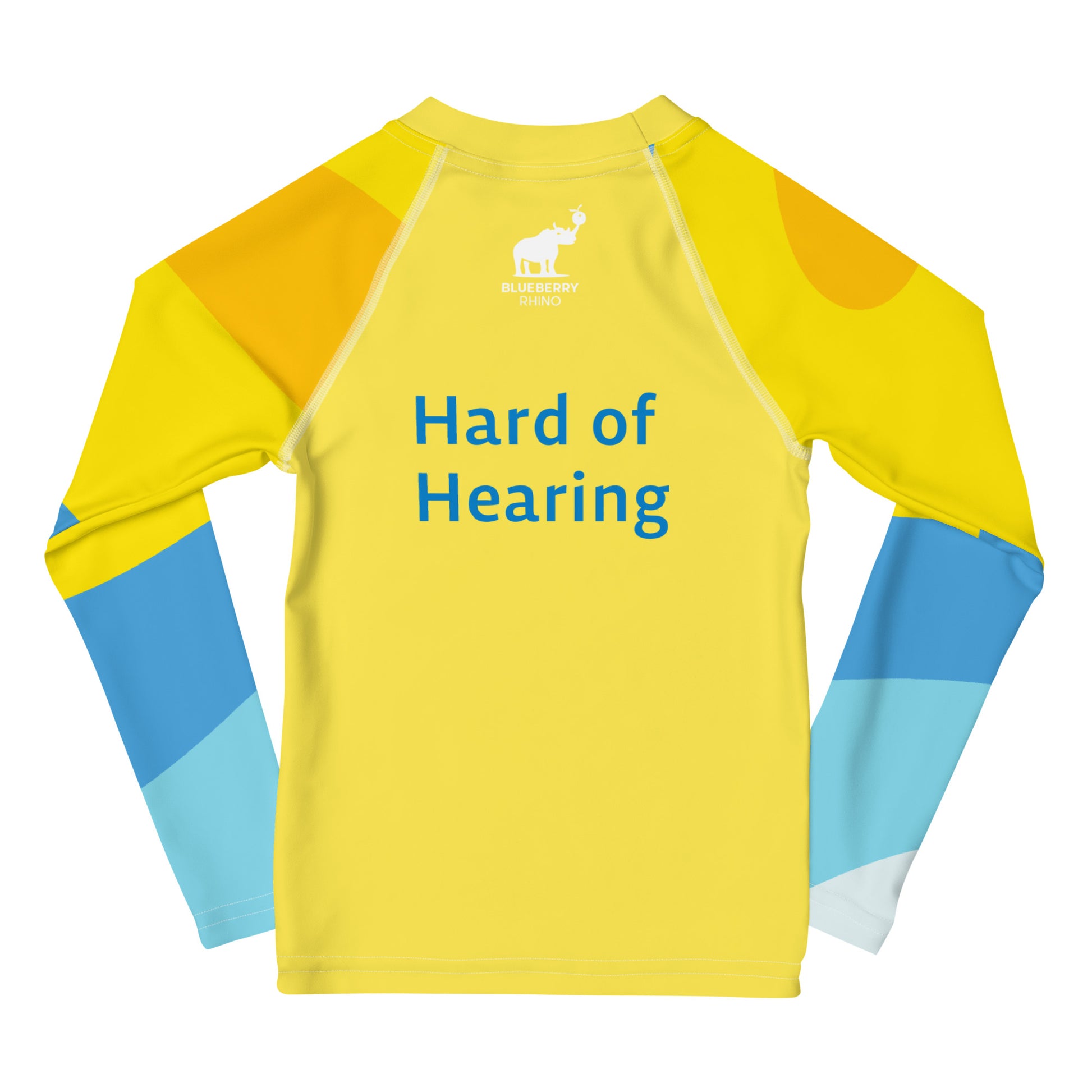 Hard of Hearing - Kids Yellow Rash Guard – Blueberry Rhino