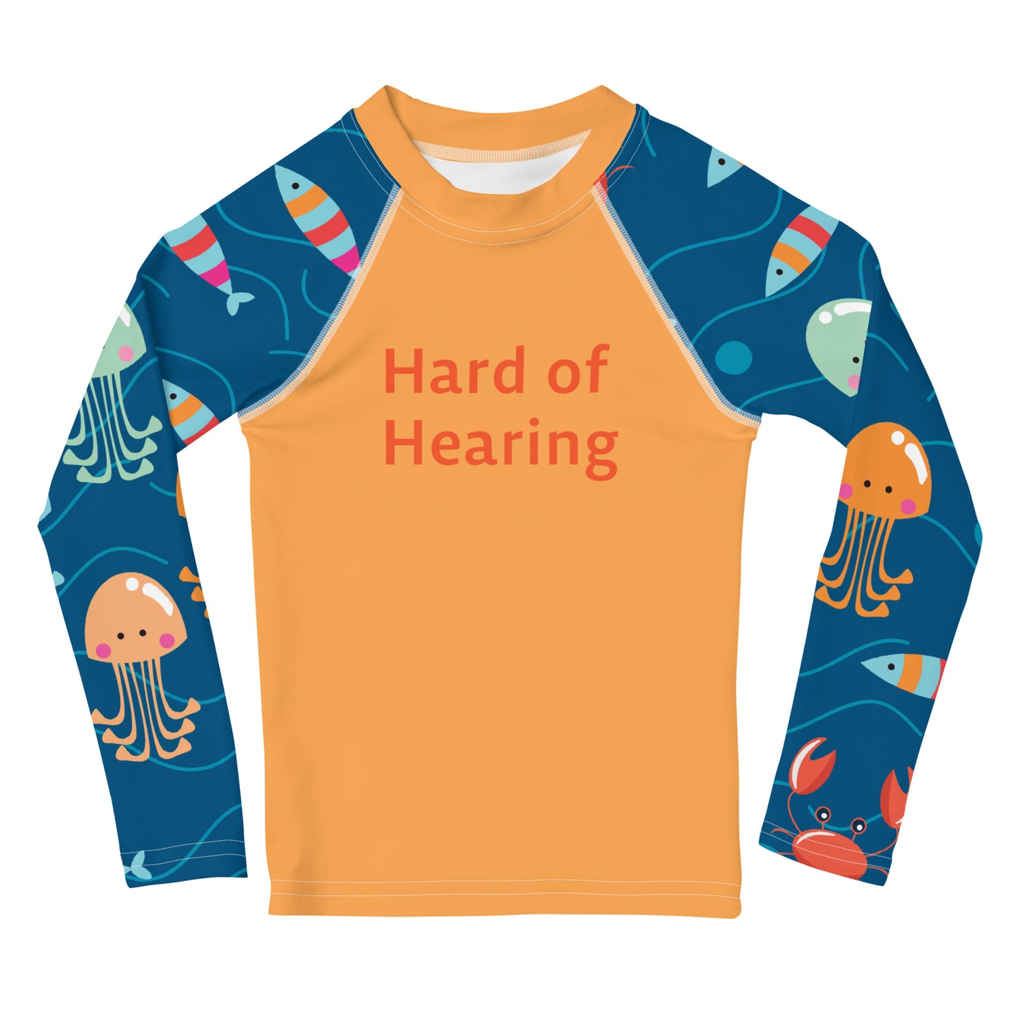 Hard of Hearing - Fish Kids Rash Guard