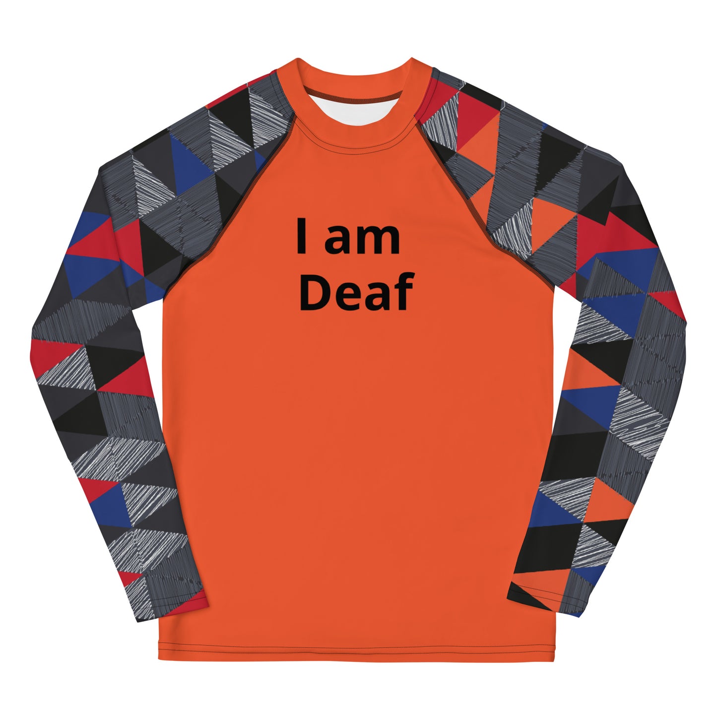 I am Deaf - Orange Youth Rash Guard