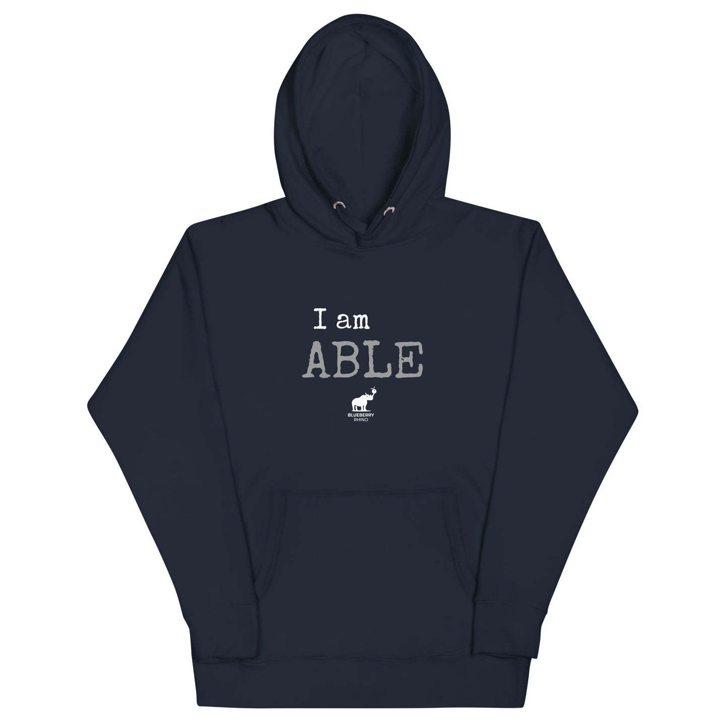 I am ABLE - Grey word Unisex Hoodie