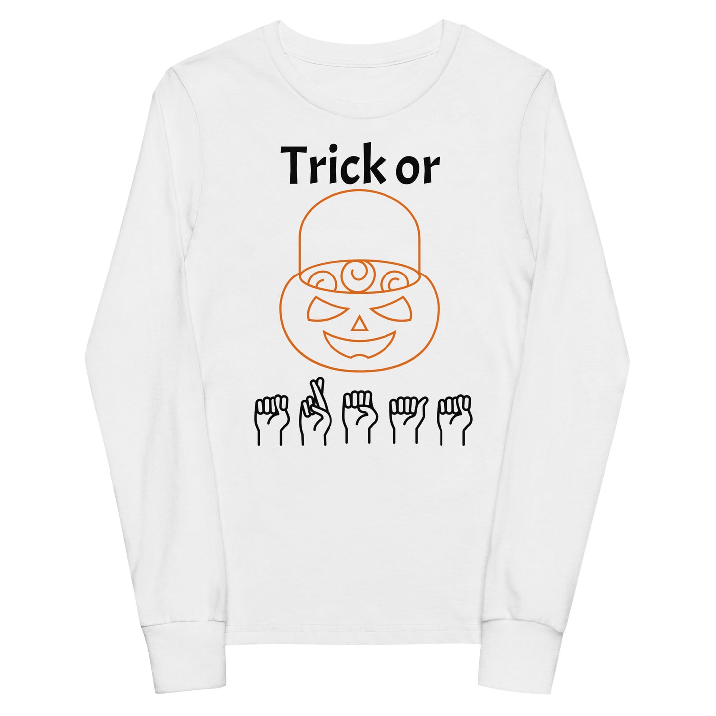 Youth long sleeve Trick or Treat Tee